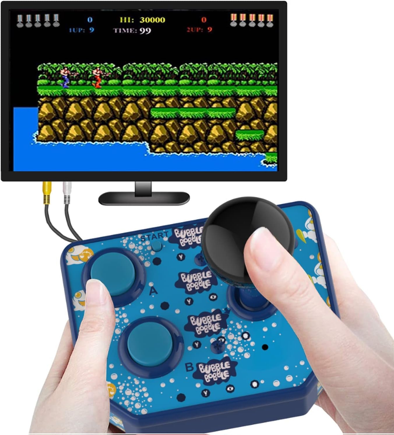 Retro Handheld Games Console ,Classic Mini Arcade Joystick Plug and Play Built-In 180 TV Video Games for Kids, AV Output Plug & Play Childhood Mini Classic Console.