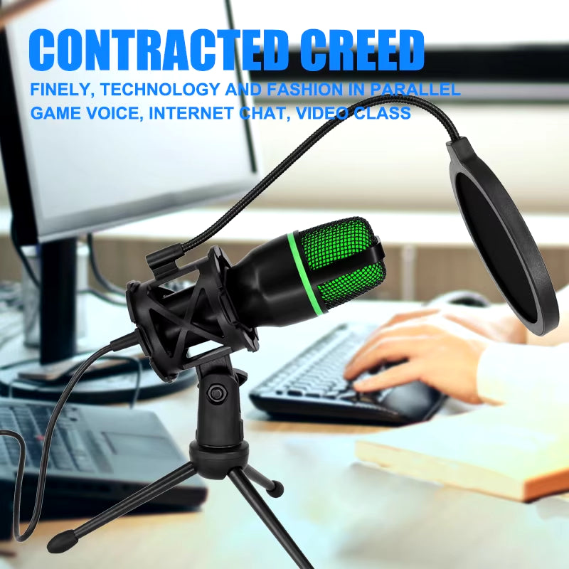 USB Condenser Microphone for Professional Streaming, Gaming, Podcasting, and Vocals