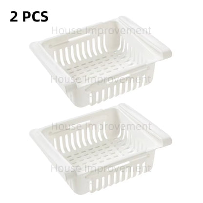 Retractable Multifunctional Tiered Refrigerator Shelf Fridge Organizer Box Fresh Divider Layer Shelf Kitchen Storage Organizer