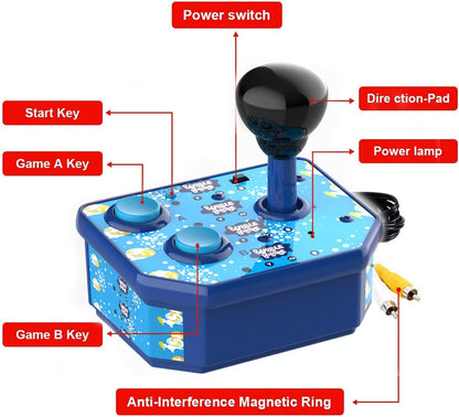 Retro Handheld Games Console ,Classic Mini Arcade Joystick Plug and Play Built-In 180 TV Video Games for Kids, AV Output Plug & Play Childhood Mini Classic Console.