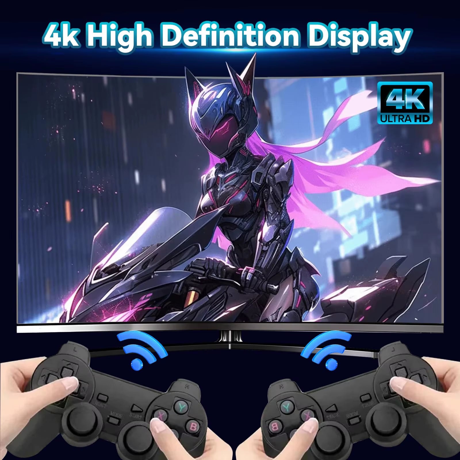 2025 New Retro Game Console, Nostalgia Gaming Stick, Classic Video Games with 4K HD, 20,000+ Games, Upgraded Dual 2.4G Wireless