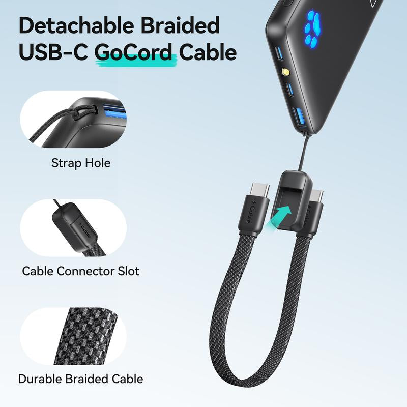 INIU Ultra Slim 10,000mAh 45W PD Portable Charger - Fast Charging USB-C Power Bank for iPhone, Samsung, Google, and More