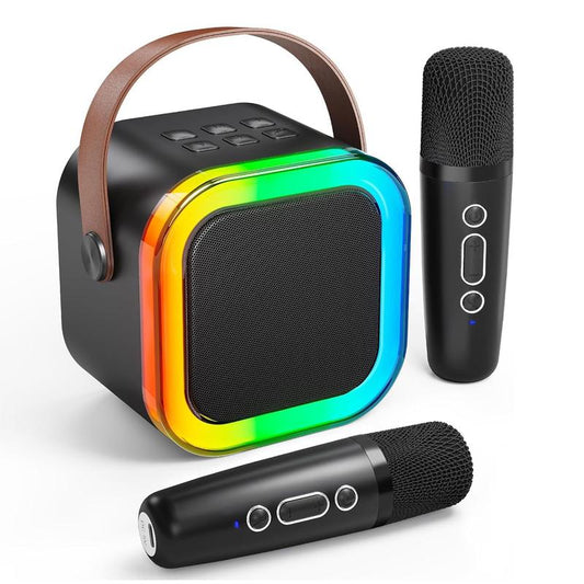 HITOZON Portable Wireless Karaoke Speaker System with Microphone, Hi-Fi Stereo Sound, RGB LED Lights, Voice Modification, Ideal for Outdoor and Travel Use, Perfect Gift for Home Parties and Birthdays, Bluetooth Audio Speaker