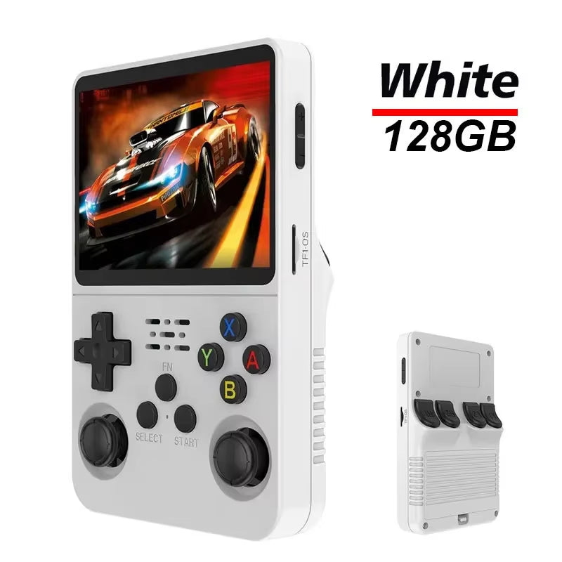 R36S Handheld Game Console with 3.5-Inch IPS Screen, 64GB Storage, Linux Operating System, Portable Retro Arcade Game Player
