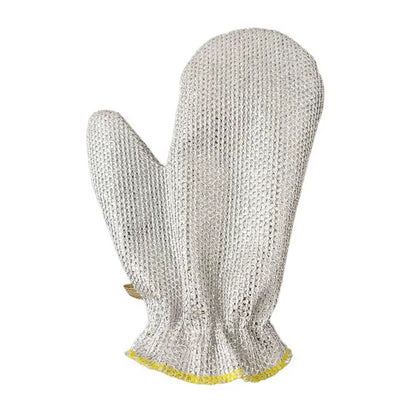 Bamboo Fiber Dishwashing Gloves with Non-Stick Silver Wire for Kitchen Cleaning - Oil-Proof and Waterproof Steel Wire Design