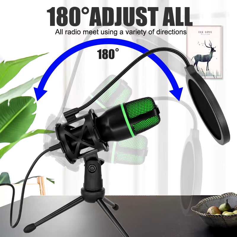 USB Condenser Microphone for Professional Streaming, Gaming, Podcasting, and Vocals