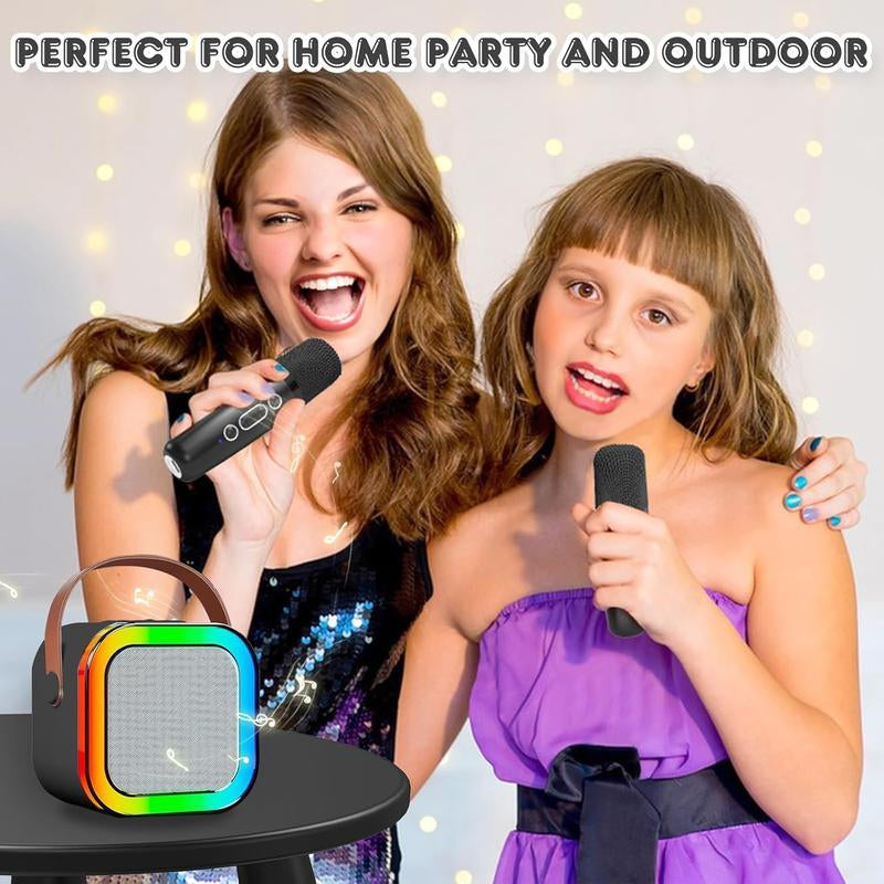 HITOZON Portable Wireless Karaoke Speaker System with Microphone, Hi-Fi Stereo Sound, RGB LED Lights, Voice Modification, Ideal for Outdoor and Travel Use, Perfect Gift for Home Parties and Birthdays, Bluetooth Audio Speaker