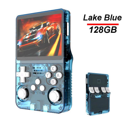 R36S Handheld Game Console with 3.5-Inch IPS Screen, 64GB Storage, Linux Operating System, Portable Retro Arcade Game Player