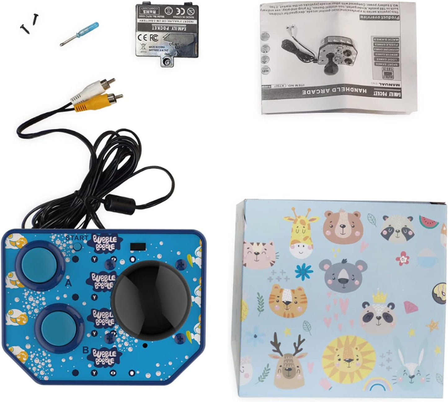 Retro Handheld Games Console ,Classic Mini Arcade Joystick Plug and Play Built-In 180 TV Video Games for Kids, AV Output Plug & Play Childhood Mini Classic Console.