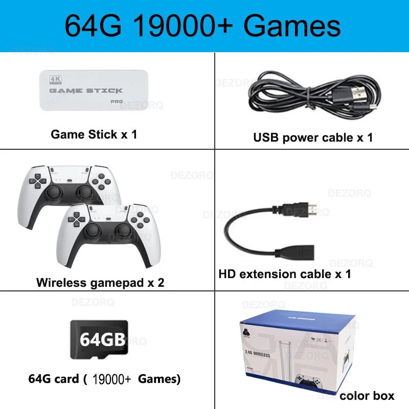 M15 Pro Retro Game Console - 4K HD Gaming Player with Over 19,000 Games and Wireless Controller