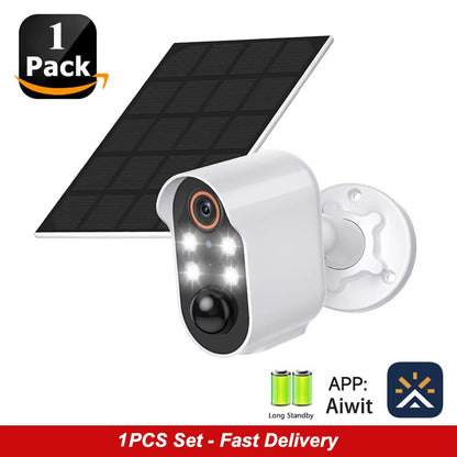 SunGuard 360: Solar-Powered WiFi PTZ Security Camera with 1080P HD Surveillance