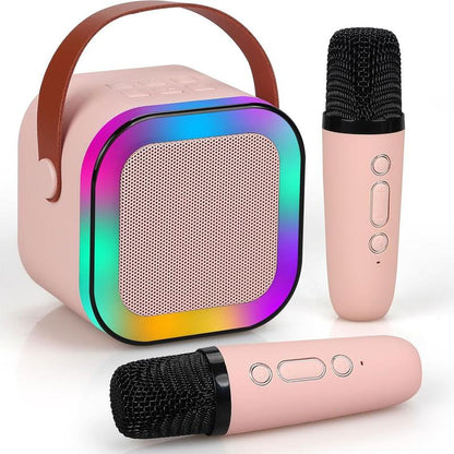 HITOZON Portable Wireless Karaoke Speaker System with Microphone, Hi-Fi Stereo Sound, RGB LED Lights, Voice Modification, Ideal for Outdoor and Travel Use, Perfect Gift for Home Parties and Birthdays, Bluetooth Audio Speaker