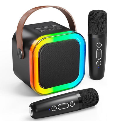 HITOZON Portable Wireless Karaoke Speaker System with Microphone, Hi-Fi Stereo Sound, RGB LED Lights, Voice Modification, Ideal for Outdoor and Travel Use, Perfect Gift for Home Parties and Birthdays, Bluetooth Audio Speaker