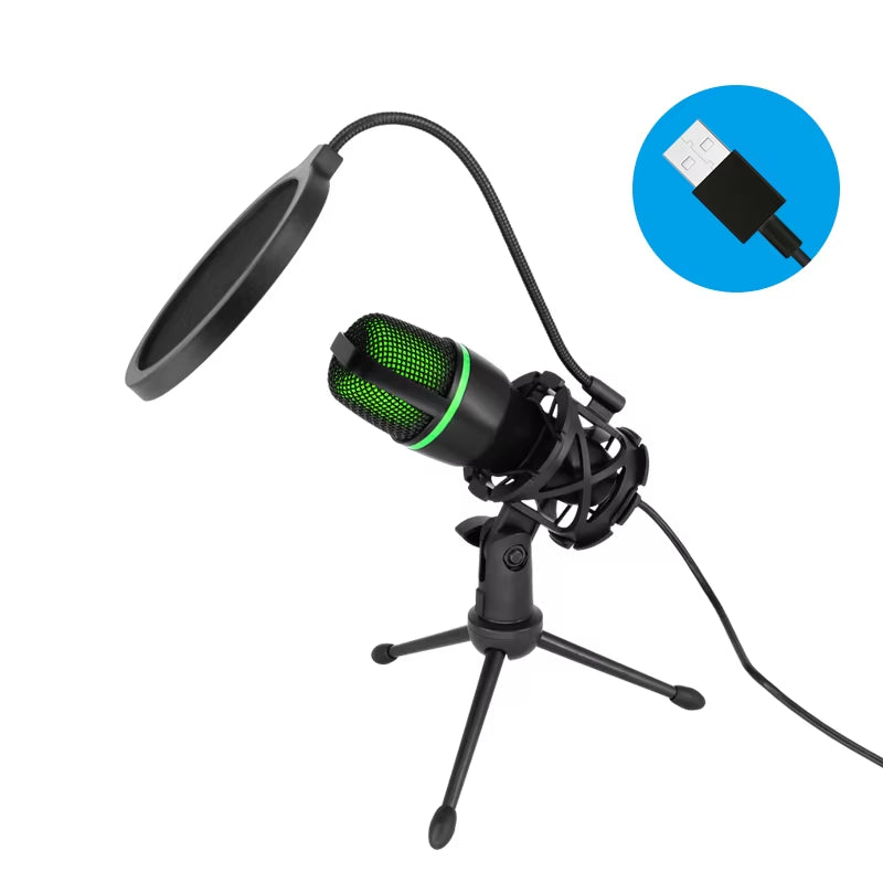 USB Condenser Microphone for Professional Streaming, Gaming, Podcasting, and Vocals