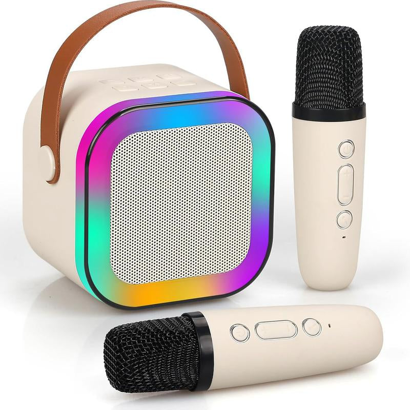 HITOZON Portable Wireless Karaoke Speaker System with Microphone, Hi-Fi Stereo Sound, RGB LED Lights, Voice Modification, Ideal for Outdoor and Travel Use, Perfect Gift for Home Parties and Birthdays, Bluetooth Audio Speaker