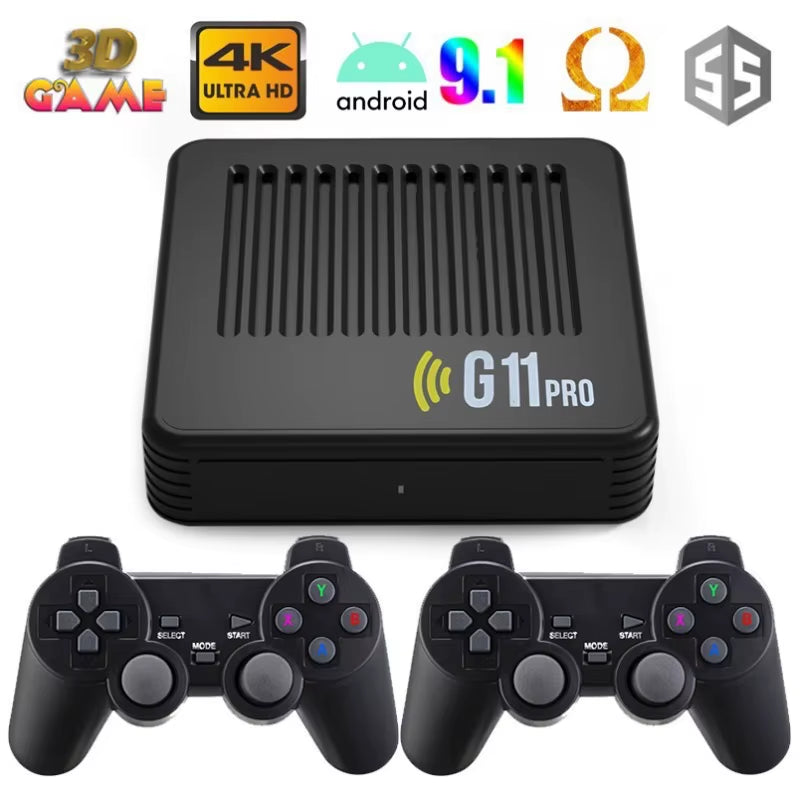 G11 Pro 4K Game Box S905L Built-In 60000 Games Video Game Console with 2.4G Wireless Controller Emuelec Dual System Dropshipping